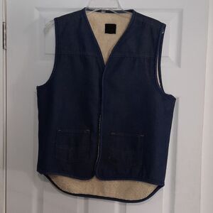 Denim lined vest